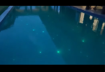 Star lights in swimming pool